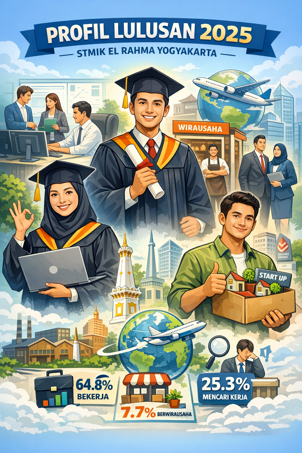 Profil Lulusan STMIK EL Rahma Yogyakarta Tahun 2025: Siap Kerja, Mandiri, dan Berdaya Saing
